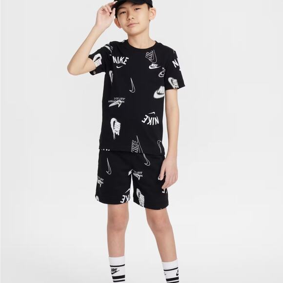 Nike Kids French Terry Shorts Size Medium - Picture 3 of 9